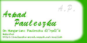 arpad pauleszku business card